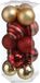 Atmosphera Kerstballen - 15st - kunststof - goud-rood - 5cm