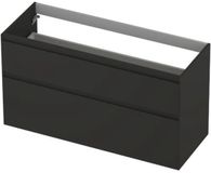 INK - Onderkast 2 Laden Greeploos Gelakt 45gr A-symmetrisch - 1200x450x650 Mm - Mat Antraciet
