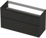 INK - Onderkast 2 Laden Greeploos Gelakt 45gr A-symmetrisch - 1200x450x650 Mm - Mat Antraciet
