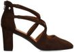 No Stress Dames Donkerbruine suède pumps Maat 39