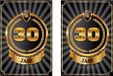 Bellatio Decorations Verjaardag Deurposter - 2 stuks - 30 Jaar - Goud - 59 x 42 cm