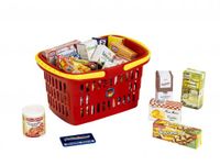 Petit panier de courses jouets avec produits français