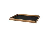 LIND DNA Plateau en teck Airy square L Nupo black ink
