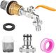 Unyqoos® Robuste robinetterie de jardin en laiton avec système de filtration et raccord universel