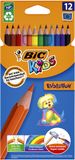 BIC Kids Evolution ECOlutions Kleurpotloden - Verschillende Kleuren, Pak van 12 Stuks