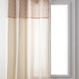 HomeMaison Kindergordijn met vintage bloemen Beige Textiel/Acryl 140 x 260 cm