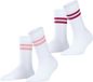 Esprit Tennis Stripe 2-Pack gedessineerd katoen multipack sokken dames wit - maat 35-38