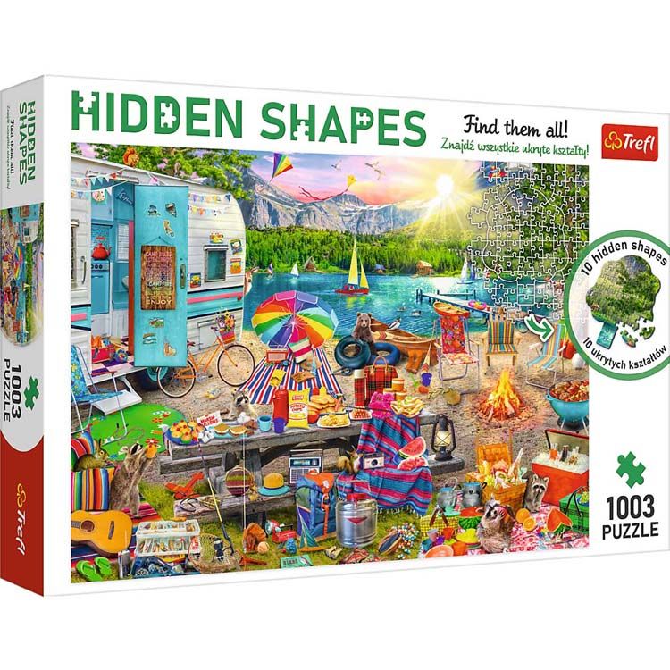 Trefl 1000 Piece Jigsaw Puzzle - Hidden Shapes: Motorhome Trip - Adult & Child - Multicolor