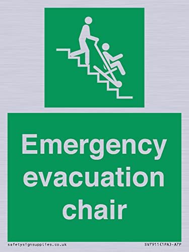 Viking Signs Emergency evacuatie stoel bord - 75x100mm - A7P