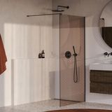 Brauer Oblivion - Inloopdouche - Brons Glas - 100 x 200 cm - incl. Glascoating - PVD Gunmetal Geborsteld