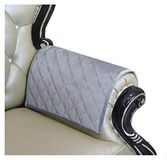 Haomaijia Antislip Grijze Sofa Armsteun Covers Bank Bank Slipcover voor Lederen Bank Gewatteerde Meubelbeschermer voor Honden Kinderen Huisdieren (Gray, 14 x14 Inches Sofa Armsteun Cover-2 Stuks)