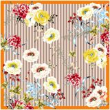 Roeckl Zijden Vierkante Sjaal 53x53 cm Vrouwen Multi Natural Gebloemd