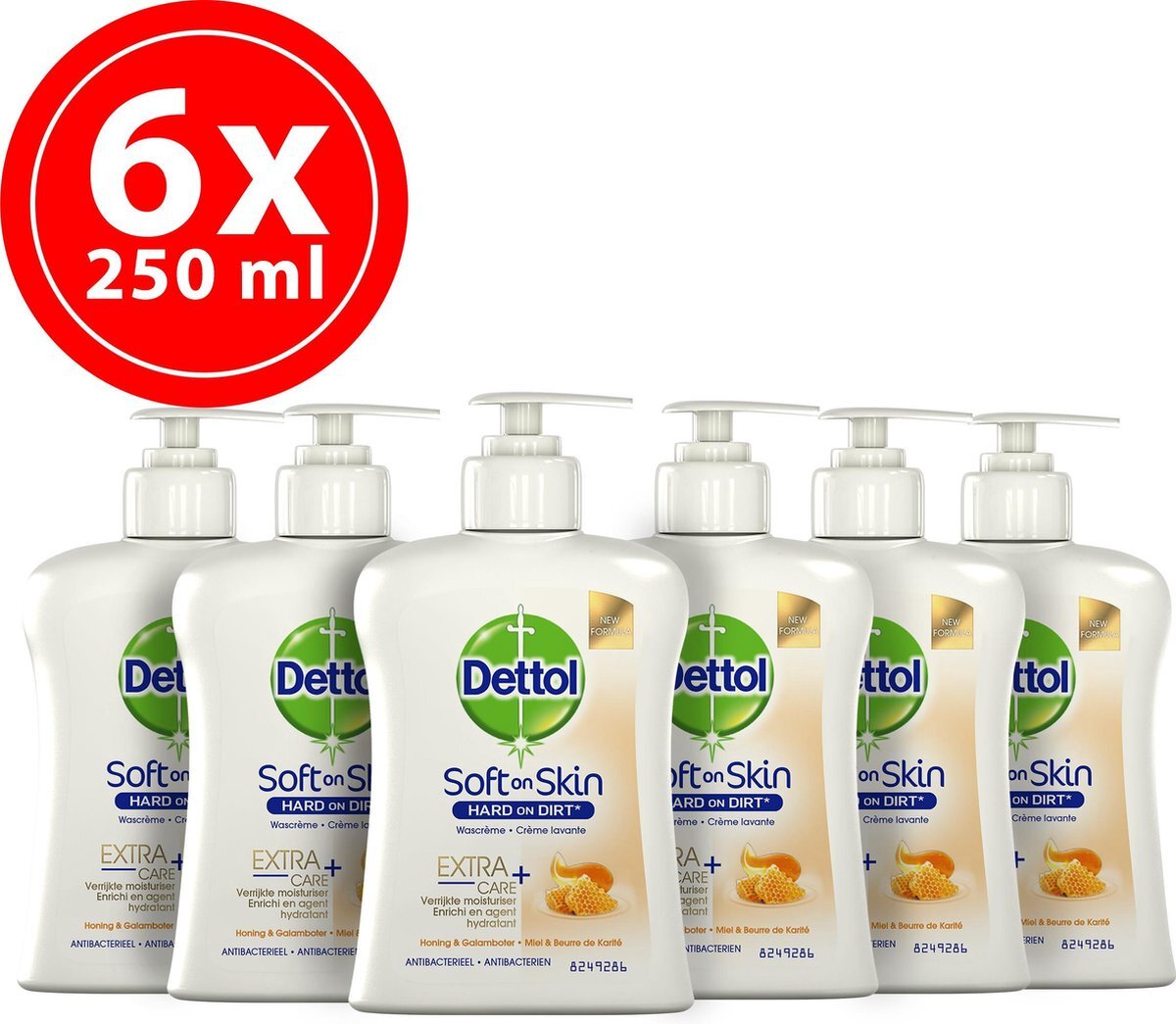 Dettol Vloeibare handzeep Honing 6x250ml