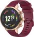 Strap-it Bracelet en silicone pour montre connectée - Convient pour Fossil Gen 6 - 42mm - Rouge foncé