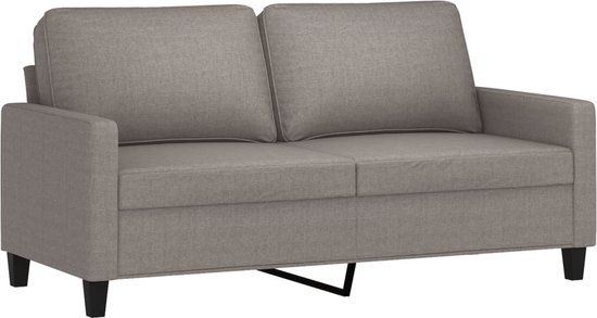 vidaXL Tweezitsbank 140 cm stof taupe