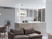 Vente-unique BAYVIEW Werkplaats Hoekraam - L180 x B60 x H105 cm - Wit