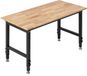 VEVOR Werkbank, 680 Kg, Werktafel met Eikenhouten Werkblad van 122x60 cm, In Hoogte Verstelbaar van 67-102 cm, Werkbank voor Garage, Werkplaats, Thuis, Kantoor en Commercieel Gebruik
