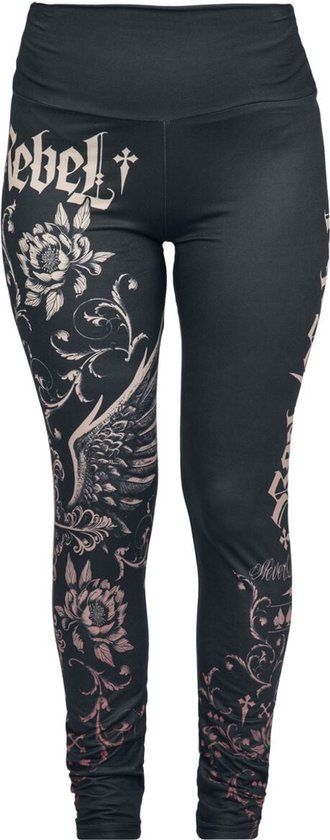 Rock Rebel by EMP Zwarte legging met groot patroon - Dames - S