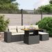 Maison Exclusive - Ensemble de meubles de jardin 6 pièces avec canapé et coussins, noir, en polyrotin