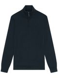 Lyle & Scott Tonal Eagle Merino Quarter Zip Jumper Pull over Bleu foncé KN2122VC