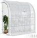 Outsunny Muurkas met 4 Planken, Weerbestendig, Wit
