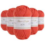 Utopia Crafts JOY DK Breigaren 5 x 50 g - 100% acryl (koraalrood)