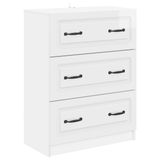 vidaXL Ladekast 66 x 34,5 x 87 cm Bewerkt hout Hoogglans Wit