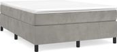 vidaXL Boxspringbedframe, lichtgrijs, 140x200 cm, fluweel