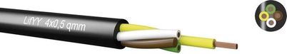 Kabeltronik LifYY Câble de commande 5 x 0.25 mm² Noir 240502500-1 par mètre