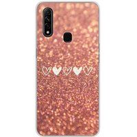 Oppo Bedrukt siliconen hoesje compatibel met Oppo A31 Paillettes coeur