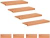 vidaXL Traplopers 8 st 70 x 25 x 2 cm Lak Massief beukenhout