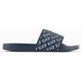 EA7 Emporio Armani Tongs All Over Logo bleu marine (40)