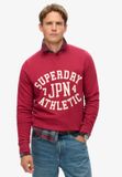 Superdry Atheltic sweatshirt met print Heren Truien Bordeaux Rood L