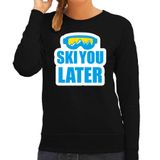 Bellatio Decorations Shoppartners Bv Apres ski trui Ski you later / Ski je later zwart dames - Wintersport sweater - Foute apres ski outfit/ kleding/ verkleedkleding XXL