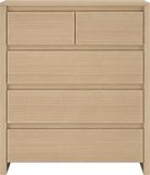 en.casa Commode Takranmaa commode met 5 lades 79x39x90 cm eikenkleurig