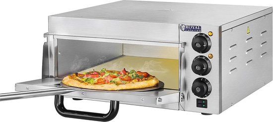 Royal Catering Pizzaoven - 2000W - 1 Kamer - Rood/Zwart/Blauw