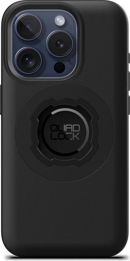 Quad Lock MAG | Telefoonhoesje | Geschikt voor Apple iPhone 15 Pro | Zwart