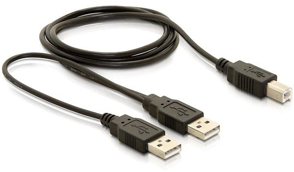 DeLOCK USB-B/USB-A Kabel - 1 m - Zwart