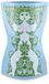Bjørn Wiinblad Nina vase H28.5cm D18x9.5cm bleu clair / vert