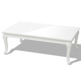 VidaXL Table basse 115x65x42 cm blanc laqué