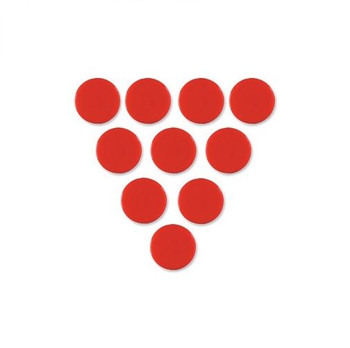 Nobo Magneten 38mm Rood 4 Stuks
