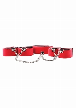 Ouch! Reversible Collar / Wrist / Ankle Cuffs - Red / Black