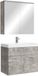 Badplaats Montreal 60 x 35 cm – Béton Gris – Lavabo avec meuble-lavabo et armoire à miroir