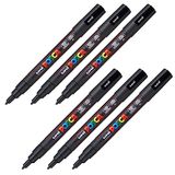 POSCA Acrylmarker PC-3M zwart, set van 6