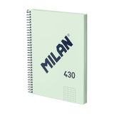 MILAN® Notitieboek A5, hardcover, geruit 5 x 5 mm, 80 vellen, 95 g/m², collectie 430, groen