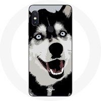 Maniacase Etui voor Xiaomi Redmi Note 5 AI Dual Camera Siberische Husky Blauwe Ogen