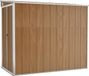 vidaXL Abri de jardin montage mural 118x194x178 cm Acier marron
