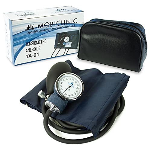 Mobiclinic Bloeddrukmeter bovenarm, Bloeddrukmeting, Europees merk, Nauwkeurigheid, Rubber pomp, Lichtgewicht, Makkelijk in gebruik, Blauw