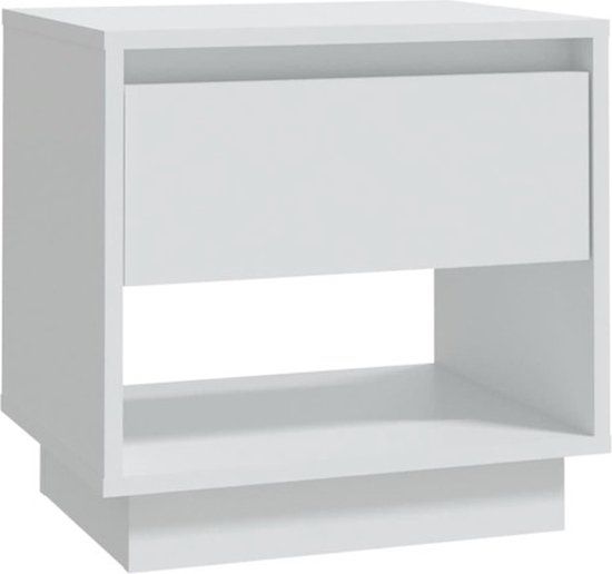 vidaXL Nachtkastje 45x34x44 cm bewerkt hout wit