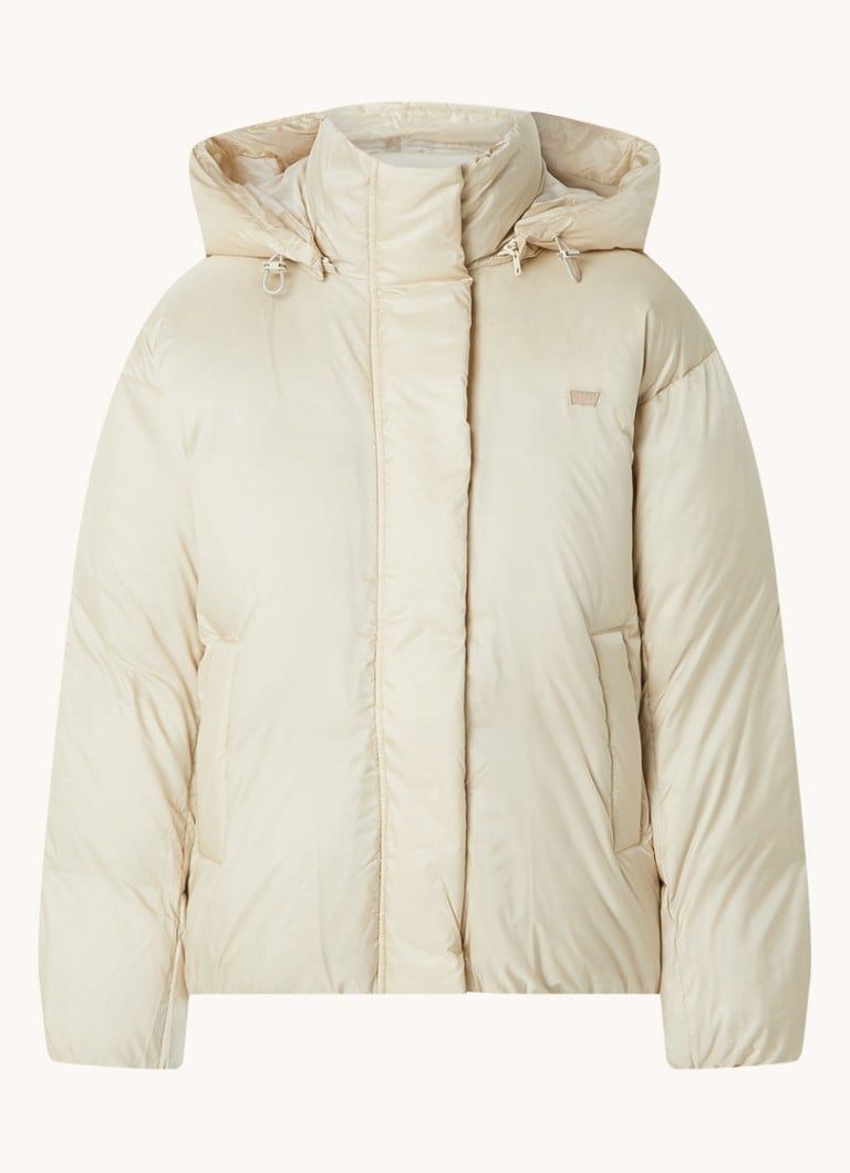 Levi's Pillow Bubble Shorty puffer jack met donsvulling en afneembare capuchon